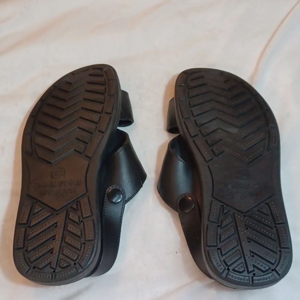 Mens Summer Leisure Sport Leisure  Black Beach Shoes Sz42 =9M